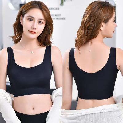 China Manufacturer Ladies One Piece Back Ice Silk Bra High For Women Seamless Soft Lift Up Breathable Padded Bra Bra for sale