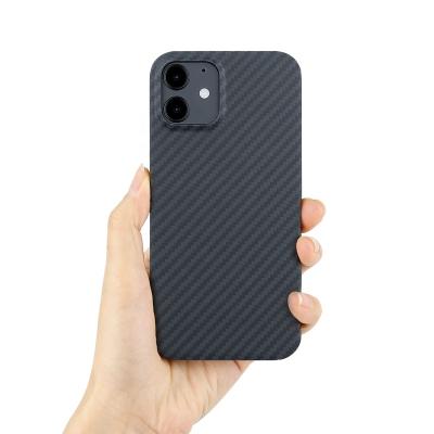 China Popular Anti-fall I Phone Case Aramid Fiber Phone Case Carbon Fiber Cover For iPhone 12 mini for sale