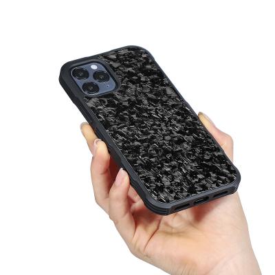 China Factory Sale Anti-fall Customized Forged Ultra Light Carbon Fiber Phone Case Cover For Iphone 12 Pro Mobile Back Cover for sale