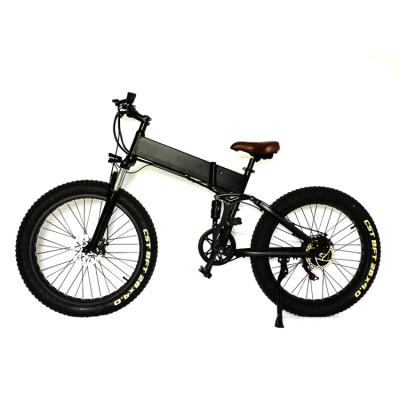 China High Quality Fat Tire Ebike Aluminum Alloy Folding Ebik 13ah Lithium Battery Small Adult Electric Mountain Mtb Ebike Electric Bicycles for sale