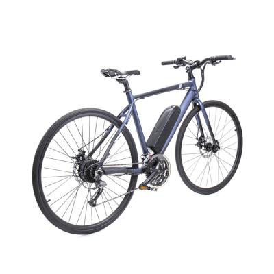 China Aluminum Alloy Cheap Price In Mid Drive Running 700c Aluminum Alloy Road Ebike 27 Speed ​​Electric Bicycle With Hidden Battery for sale