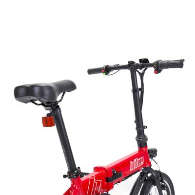 China Folding Bikes Aluminum Alloy 14Inch Electric Bike Single Speed ​​V Brake Electric Folding Bicycles for sale