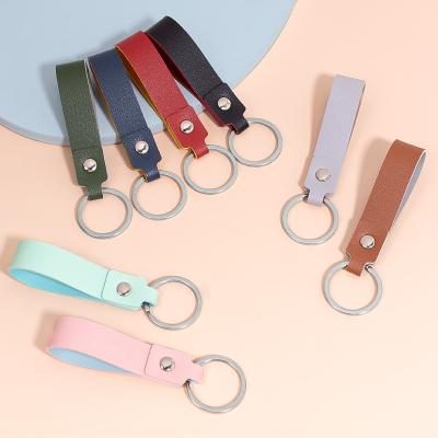 China Wedding Creative Double-Sided Leather Multi-Function Car Key Chain Small Key Chain /Home Decoration PU Business Personalized Gifts for sale