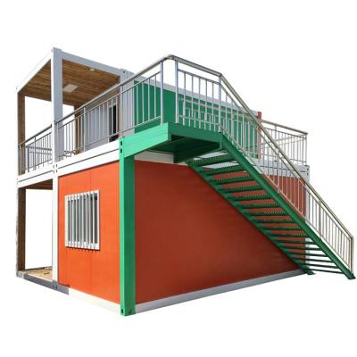 China Modern Modern Design 20ft 40ft Double Chamber Prefab Flat Pack Container House for sale