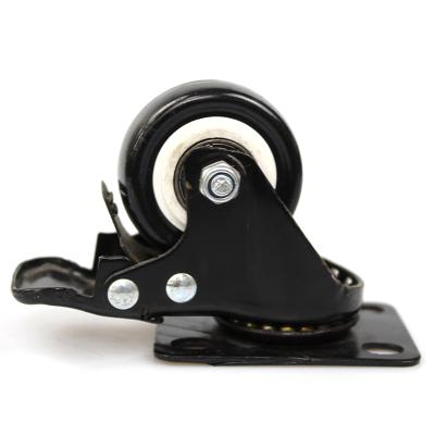 China Other 2 Inch Medium Plate TPU Casters With Brake for sale