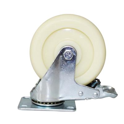 China Other 5 Inch Durable Middle Plate PP Casters With Brake for sale