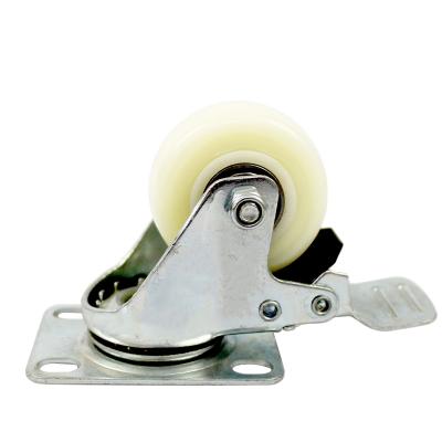 China Other 2 Inch Durable Middle Plate PP Casters With Brake for sale