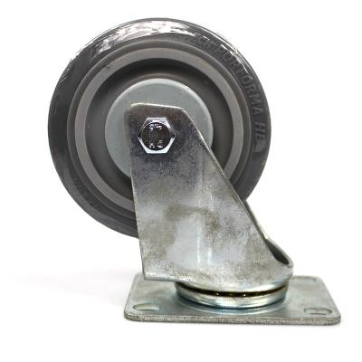 China PIVOT 4 Inch Dish Swivel Mute TPR Medium Duty Casters for sale