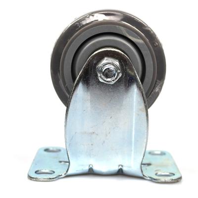 China 3 Inch Rigid Medium Duty Plate Rigid Mute TPR Casters for sale