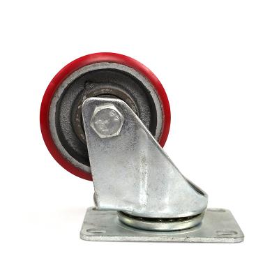 China PIVOT 3 Inch Medium Duty Swivel Plate Iron Core TPU Casters for sale