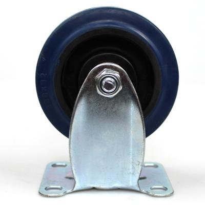 China 4 Inch Medium Rigid Flat Rigid Elastic Casters for sale