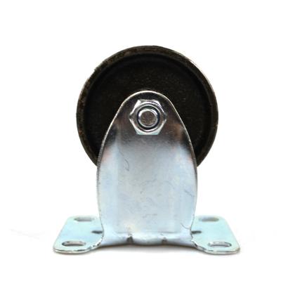 China 3 Inch Rigid Medium Duty Casters Iron Casters Wheels Rigid Dish Casters for sale