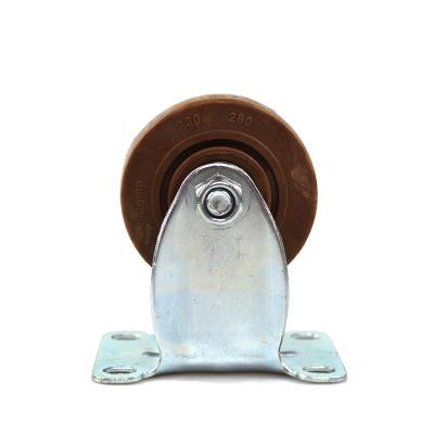 China 3 Inch Medium Rigid Plate Heat Resistant Casters for sale