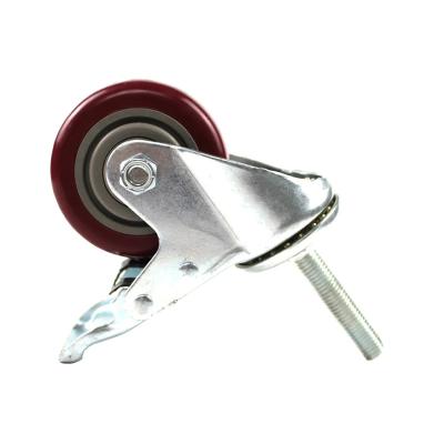 China Others 3 Inch Medium Duty Screw Casters With Brake for sale