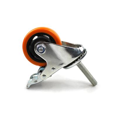 China PIVOT 3 Inch Medium Stem Threaded Locking Casters for sale