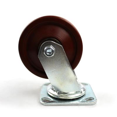 China PIVOT 5 Inch Heavy Duty Heat Resistant Plate Swivel Casters for sale