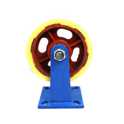 China 8 Inch Rigid Overweight Rigid Flat Plate Overweight Nylon Casters for sale