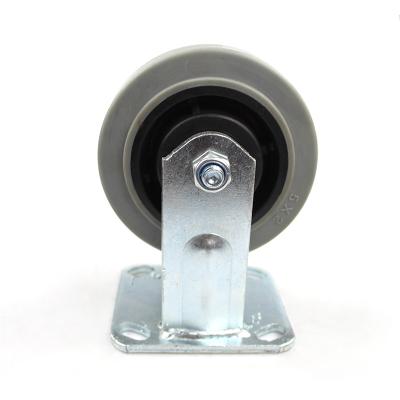 China 5 Inch Heavy Duty Plate Rigid Anti-Static Casters for sale