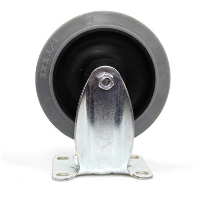 China 5 Inch Rigid Medium Flat Anti-Static Casters for sale