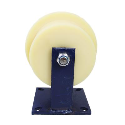 China 9 Inch Flat Rigid Nylon Track Single Side Casters for sale