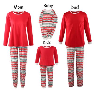 China Wholesale Breathable Family Matching Custom Printed Baby Adult Children Pajamas Christmas Tree Long Sleeve Pajamas Set for sale