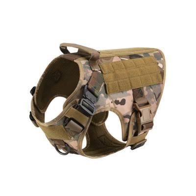 China Adjustable Duty Army Military Stocked Weight Pulling Heavy Duty Tactical Dog Harness For Camping Hiking for sale