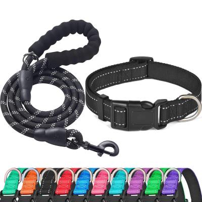 China Large Custom Mountaineering Running Tracking Nylon Pet Collars and Leash Set, Pet Collars and Leashes (Old) for sale