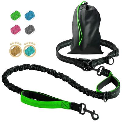 China Custom Elastic Explosion-proof Outdoor Nylon Dog Fanny Pack Sports Leash Reflective from Amazon Best Seller for sale