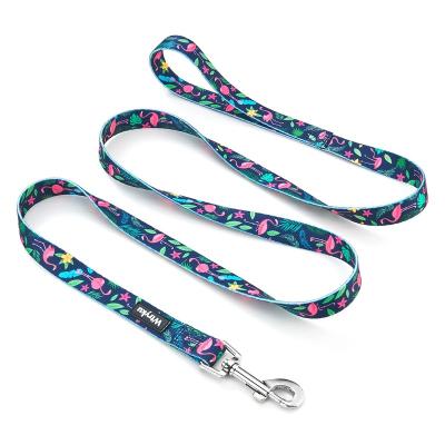 China 2021 Customized New Arrival Customized European American Popular Pet Supplies Printed Pet Leash Strap Hook Tape for sale