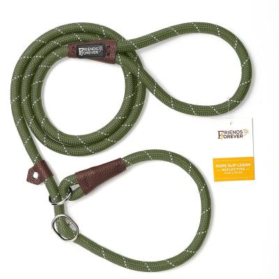 China Custom OEM Factory Customized Colorful Eco Friendly Durable Rope Dog Training Collar And Leash For Tracking Walking for sale