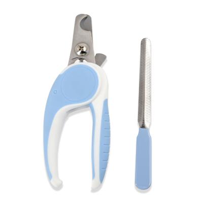 China Viable Pet Nail Clippers Cutter Scissors Set Professional Grooming Dog Nail Clippers Stainless Steel Clippers With Free Nail File for sale