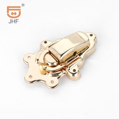 China Wholesale Furniture Theft Case Luggage Parts Buckle Metal Gold Color Bag Hardware Lock For Gift Box for sale