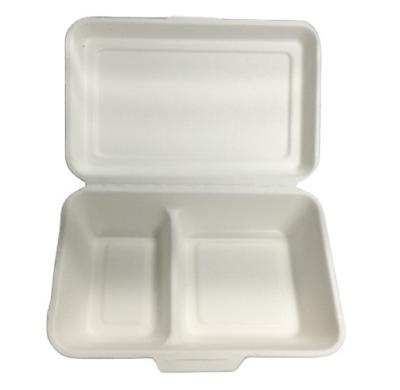 China Biodegradable Quality Bagasse Container Take Away Fast Food Bagasse Box for sale