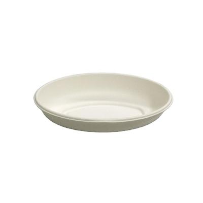 China Bagasse Biodegradable Oval Sugar Cane Container Disposable Fast Food Tray for sale