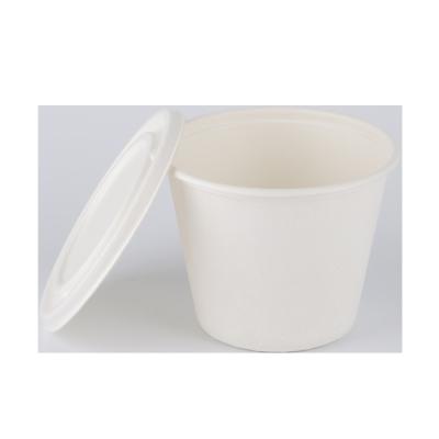 China Sugarcane Pulp 100% Eco-friendly Sugarcane Bagasse Pulp Cups With Lid for sale