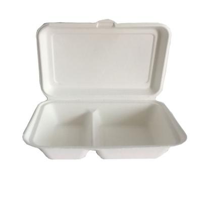 China Disposable Biodegradable Tableware Sugar Cane Bagasse Box for sale