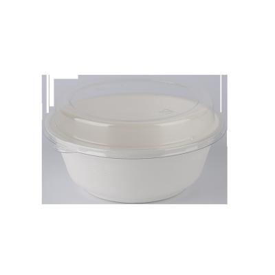 China Disposable Biodegradable Beverage Sugar Cane Basing Bowl With PET Lid for sale