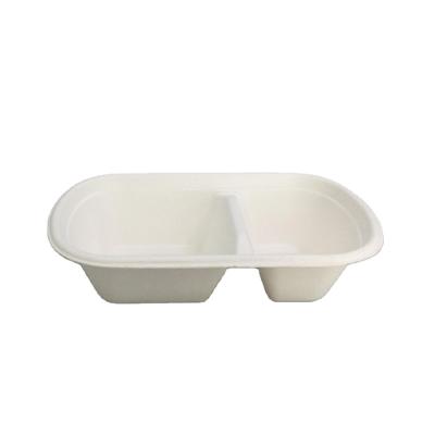 China Biodegradable Disposable Box With Separate Lid Sugarcane Bagasse Biodegradable Food Containers for sale