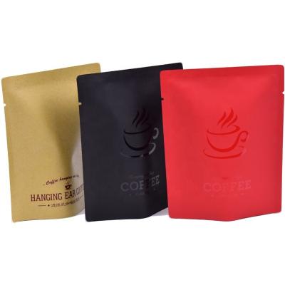 China Custom Printed Logo Aluminum Foil Coffee Pouch Eco Moisture Proof Small Drip Coffee Bean Powder Packaging Filter Bag for sale