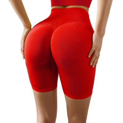 China Women's Breathable Soft Stretchy Seamless Butt Active Running Shorts Crac! crack! for sale