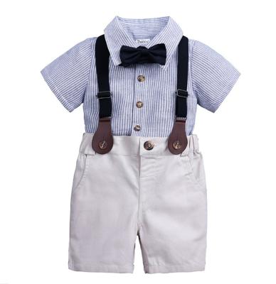 China 2020 Summer Formal Children's New Short Sleeve Shirt Bib Boys Suit Korean Children's Wear for sale