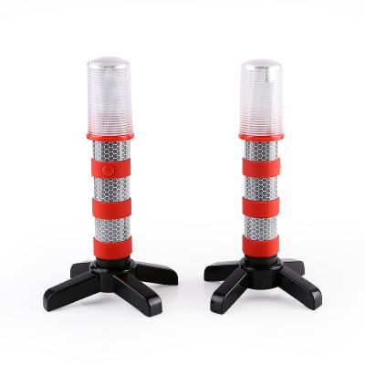 China LED Emergency Warning Road Flares Alarm Signal Red Warning Light Strobe Safety Beacon Roadside Magnetic Base and Solid Upright Stand for sale