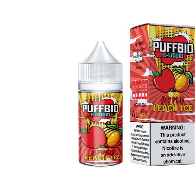 China Puffbio APPLE PEACH ICE  E Flavor 20mg 30mg 50mg nicotine Salt E-Liquid Vape Juice by VAPOREVER for sale