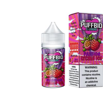 China Puffbio Passion Lychee Ice E Flavor 20mg 30mg 50mg nicotine Salt E-Liquid Vape Juice salt bar juice by VAPOREVER for sale