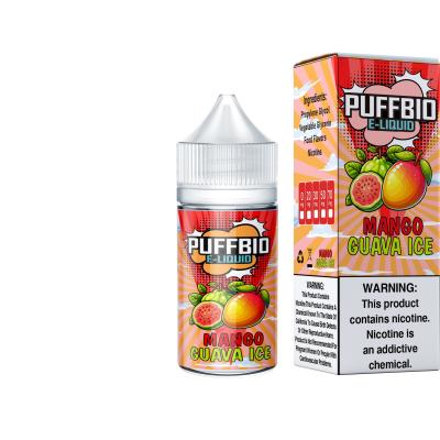 China Puffbio Mango Guava Ice E Flavor 20mg 30mg 50mg nicotine Salt E-Liquid Vape Juice salt bar juice by VAPOREVER for sale