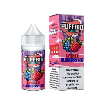 China Puffbio LYCHEE BLUEBERRY ICE  E Flavor 20mg 30mg 50mg nicotine Salt E-Liquid Vape Juice salt bar juice by VAPOREVER en venta