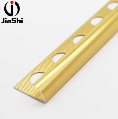 China Modern Wholesale Price Curved Aluminum Tile Trim With Punch Hole for sale