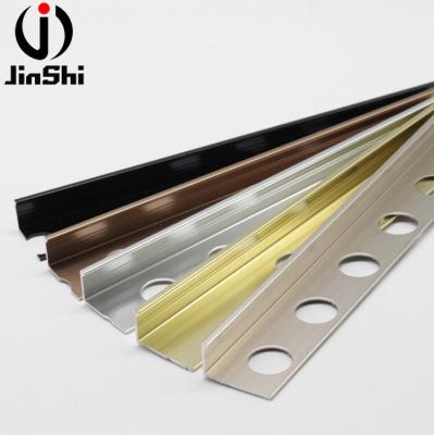 China Chinese Black Color L Shaped Aluminum Corner Trim Metal Strip Tile Edge Trim for sale