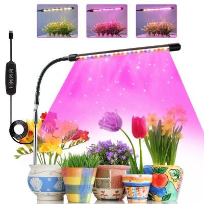 China New Smart Full Spectrum 5W Timer Full Spectrum USB Long Wire USB Garden One Head Growing Kit LED Hydroponic Plant Grow Light for sale