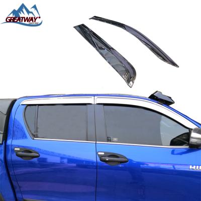 China Decoration+Protection Car Door Window Shade Rain Shield Shades Guard For Toyota Land Cruiser Fortuner Navara Ranger for sale